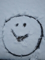 Smiley im Schnee