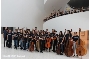 Das deutsch-polnische Musikschulorchester vor einem Konzert in der Philharmonie Stettin 2019